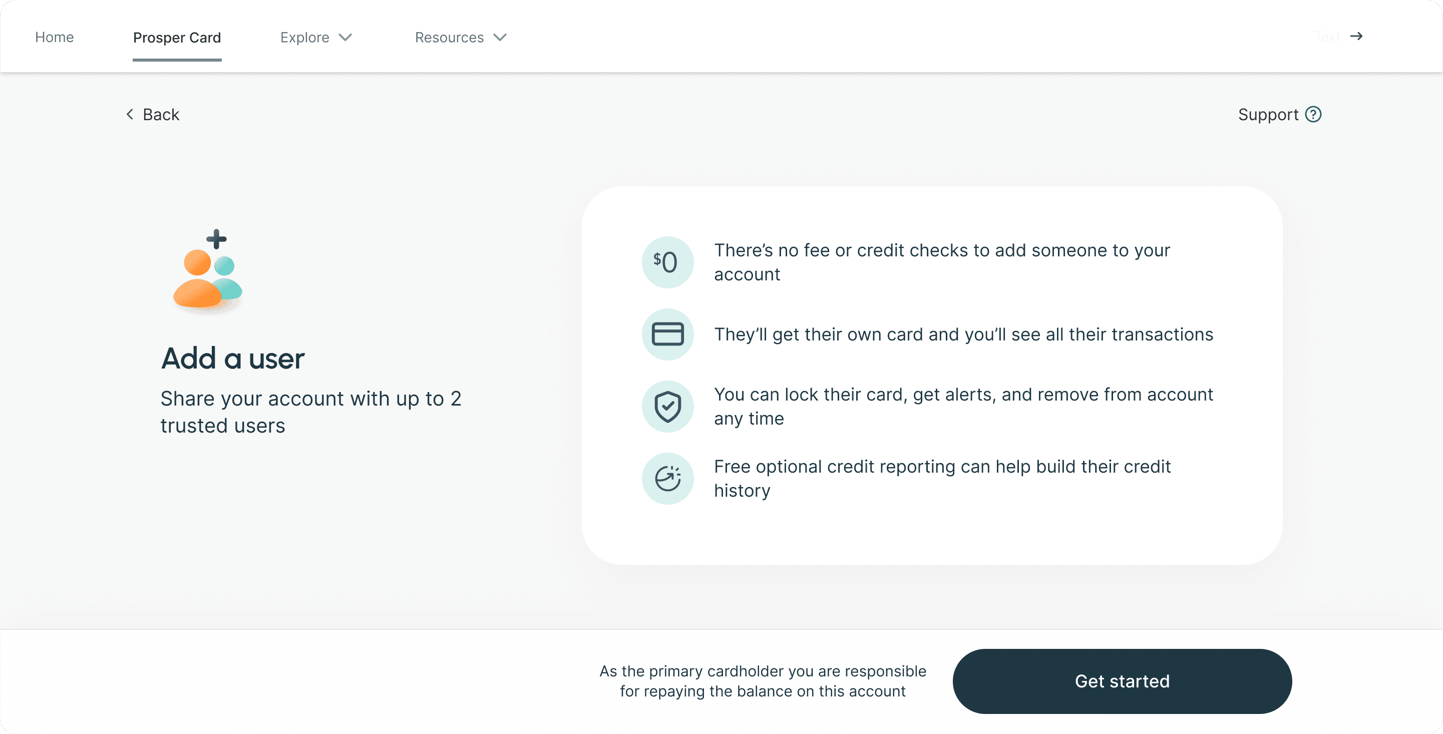 App dashboard