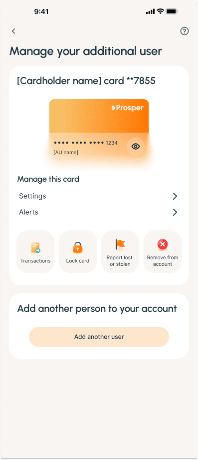 Authorized user screen